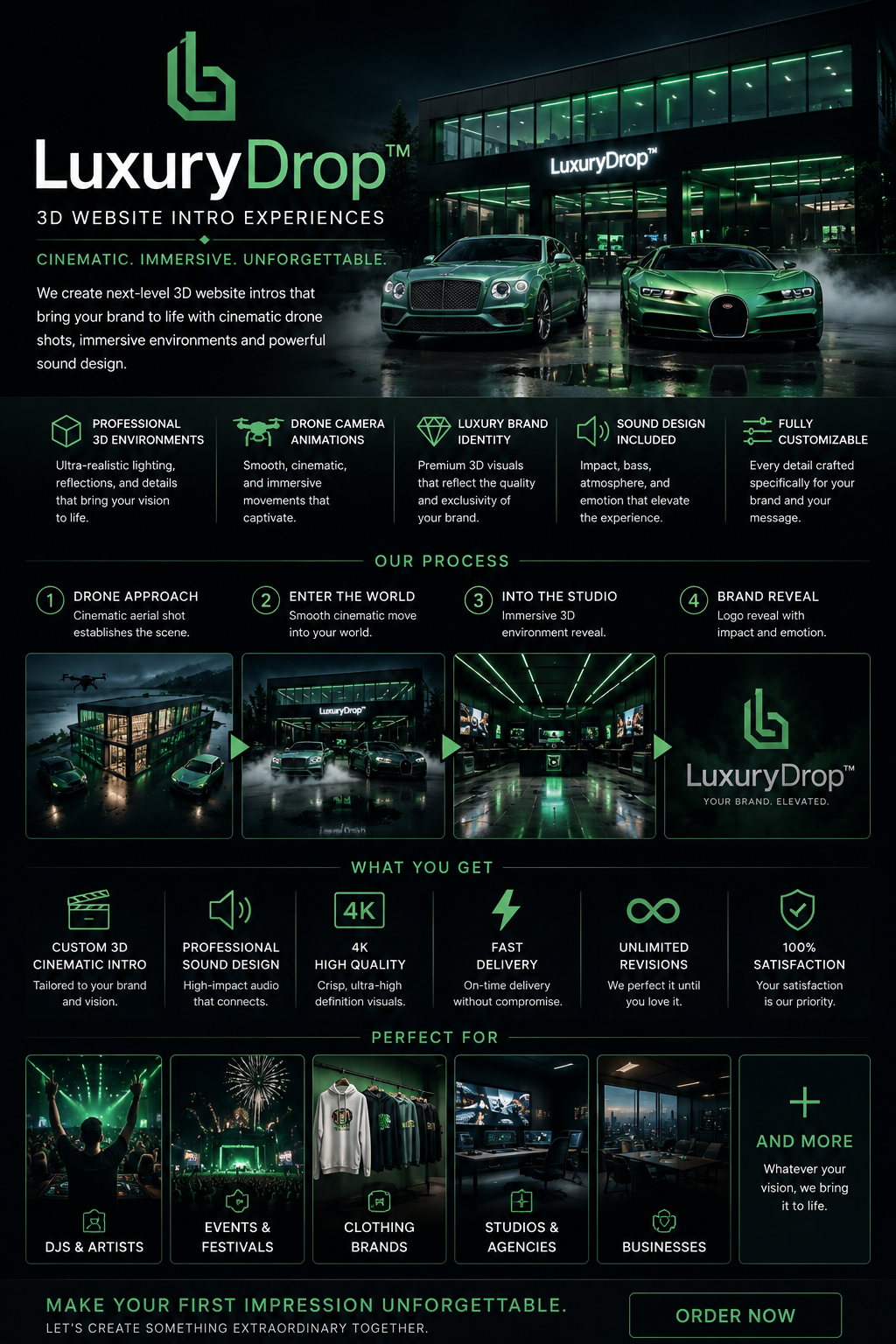 LuxuryDrop™ | Premium Next-level 3D website intros